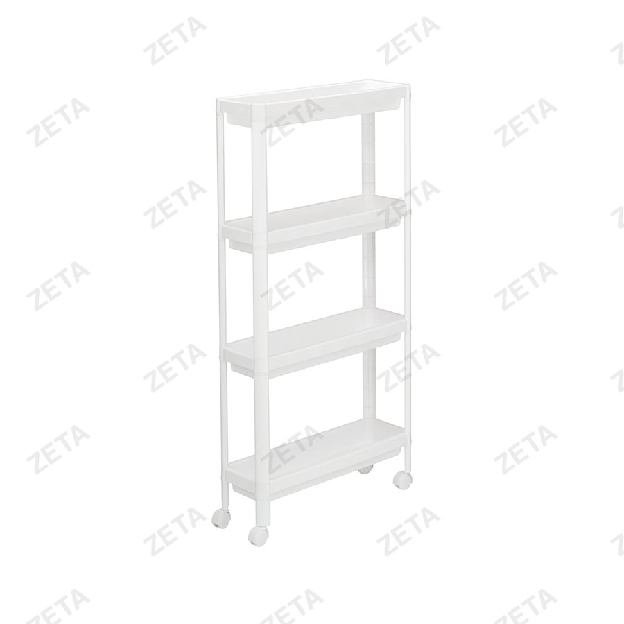 Этажерка узкая на колесах 4 секции