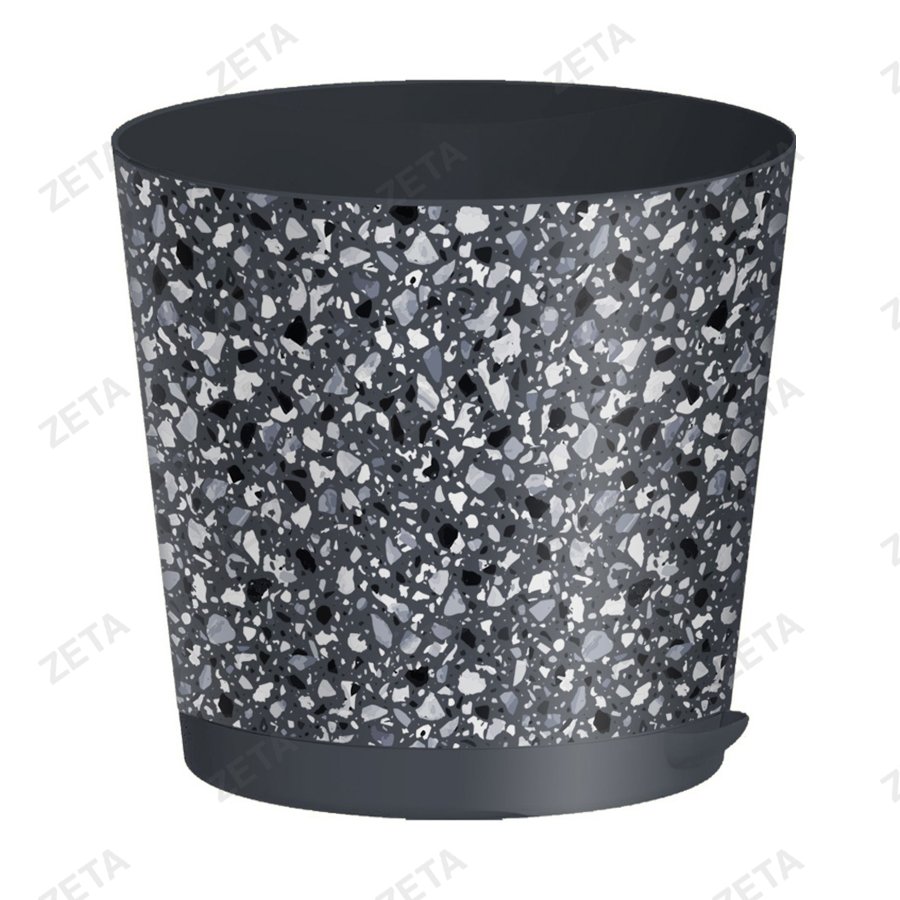 Горшок для цветов d200 мм. 4 л. Stone Flower c прикорневым поливом с декором №221607035