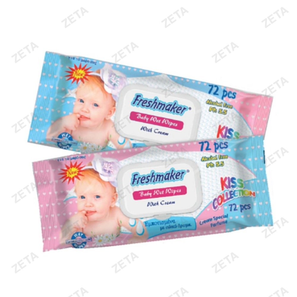 Салфетки влажные "Freshmaker Baby", 72 шт. с крышкой