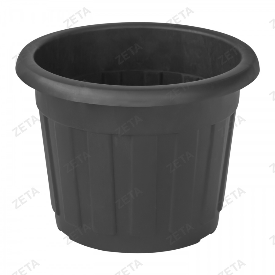 Горшок для цветов чёрный "М" (d190)