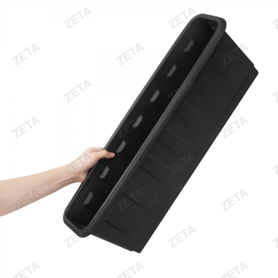 Горшок прямоугольный узкий, чёрный (63 см.)