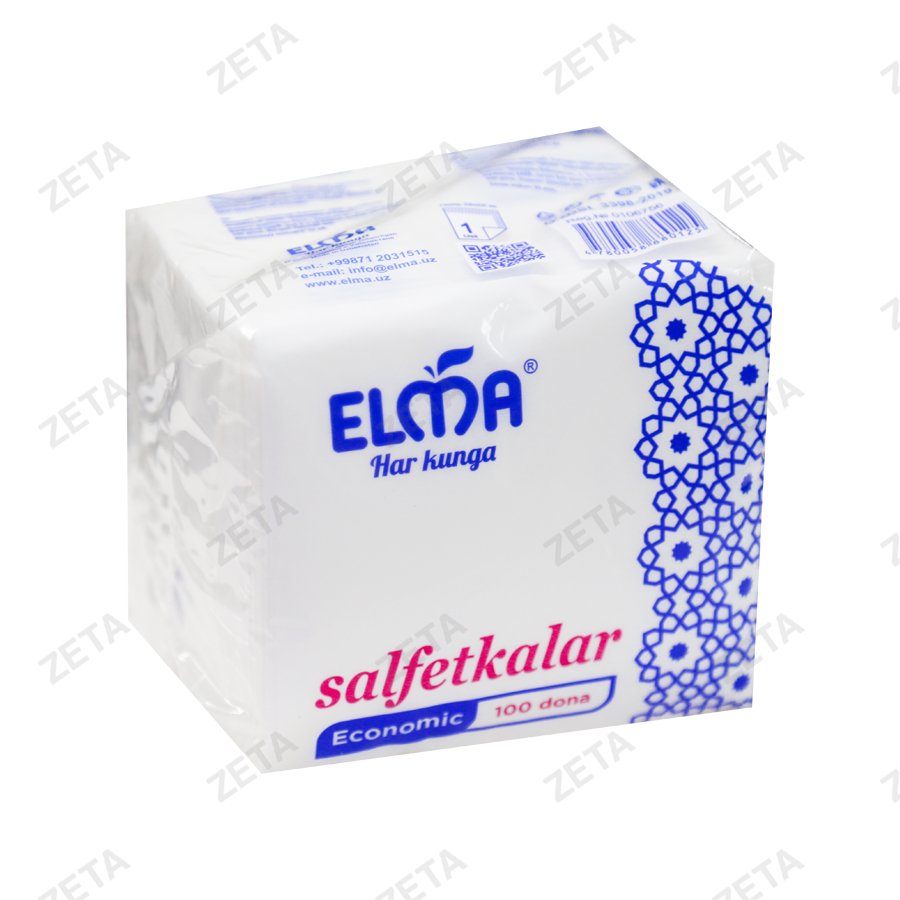 Салфетки 21*21 см 100 шт. №226 Elma (Узб)