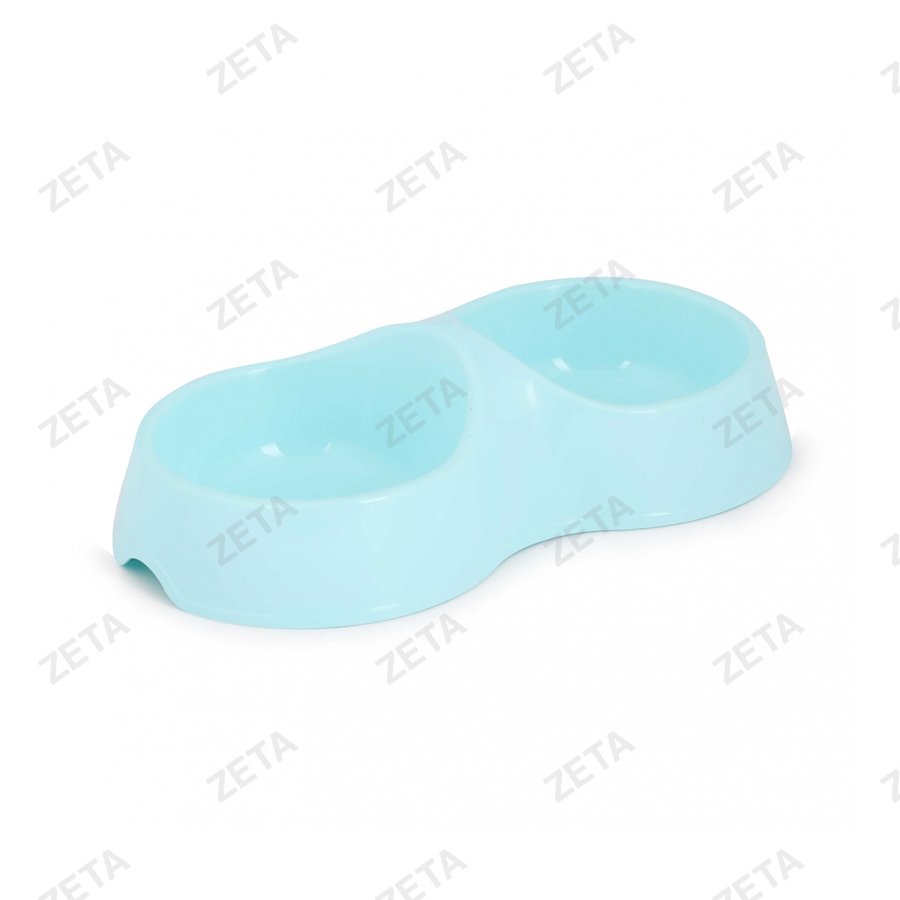 Миска для кошек 200 мл. двойная "Мур-мяу"