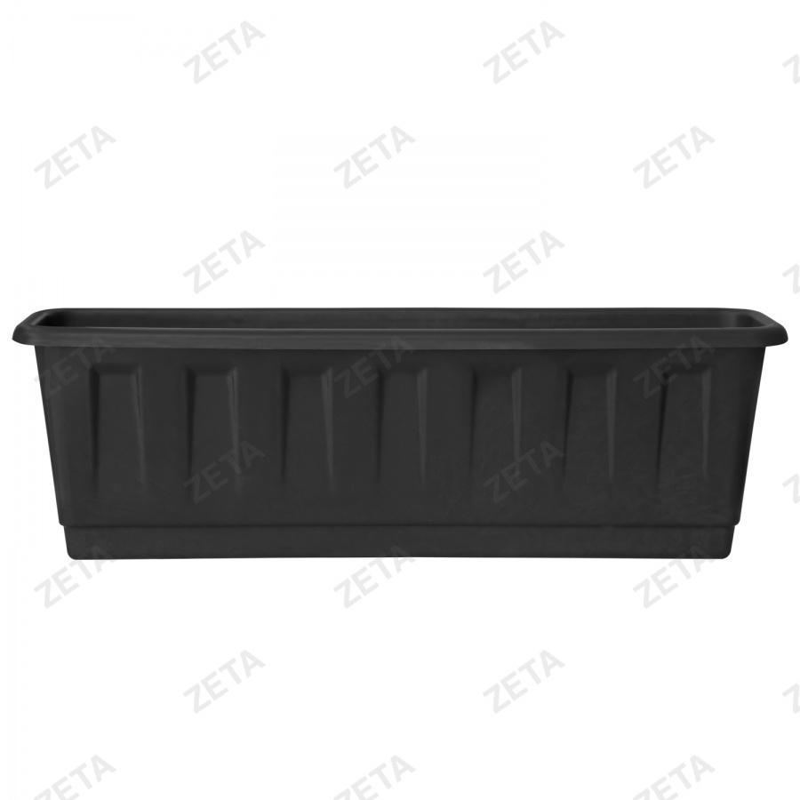 Горшок прямоугольный узкий, чёрный (63 см.)