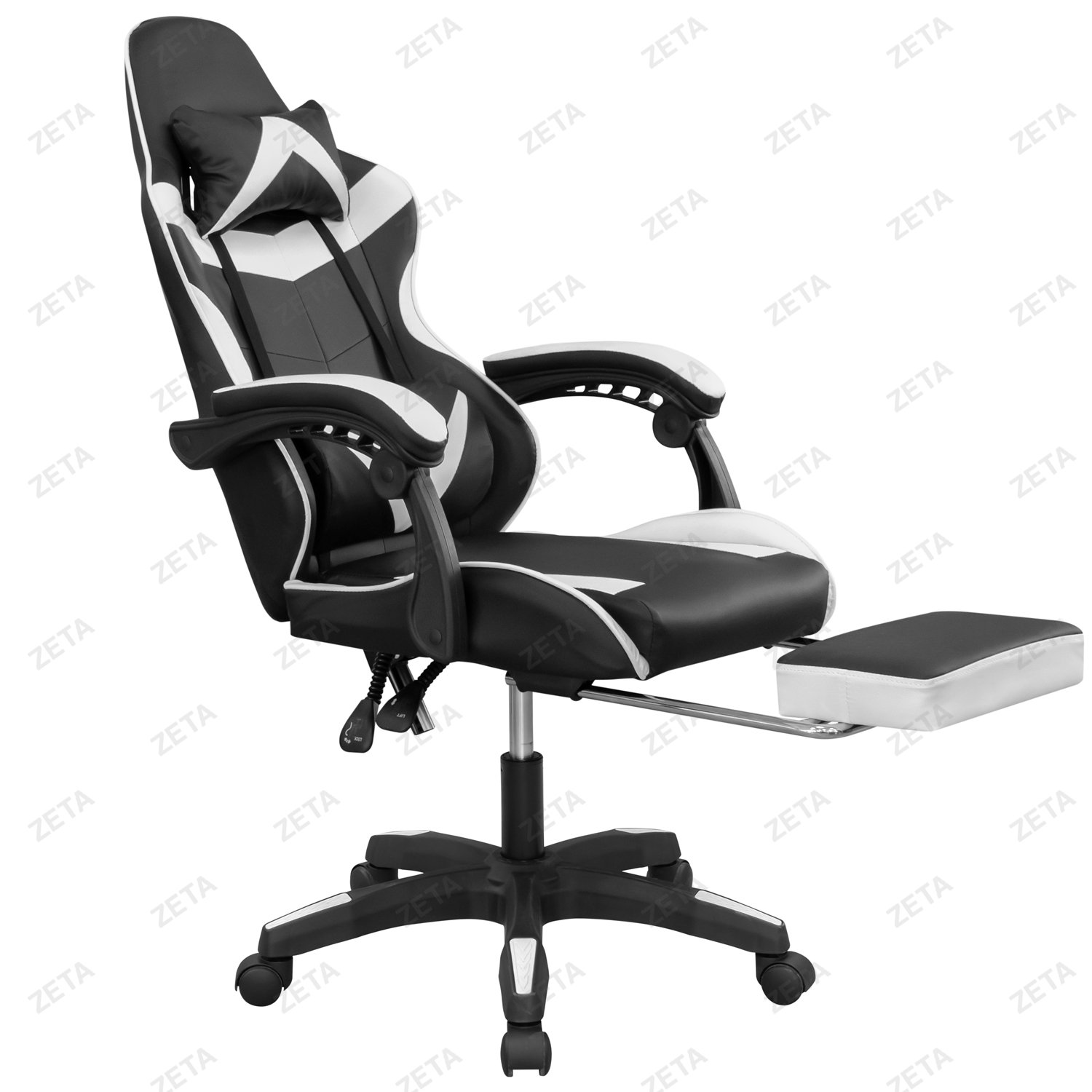 Кресло GM-202F (черный / белый) (ВИ)