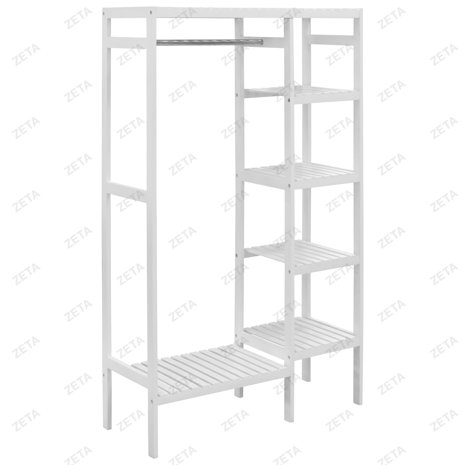 Стеллаж деревянный 2B (белый) (Вьетнам) - изображение 1