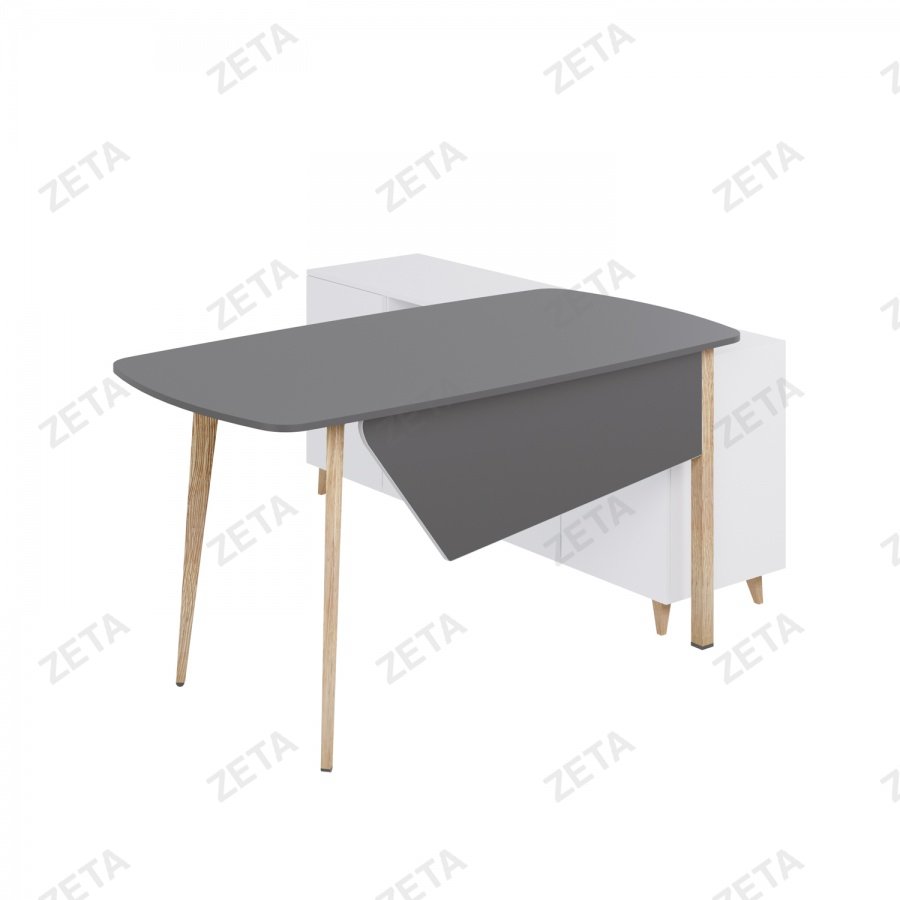 Стол с тумбой "Гарнет" (1500*800 мм.) овальная форма