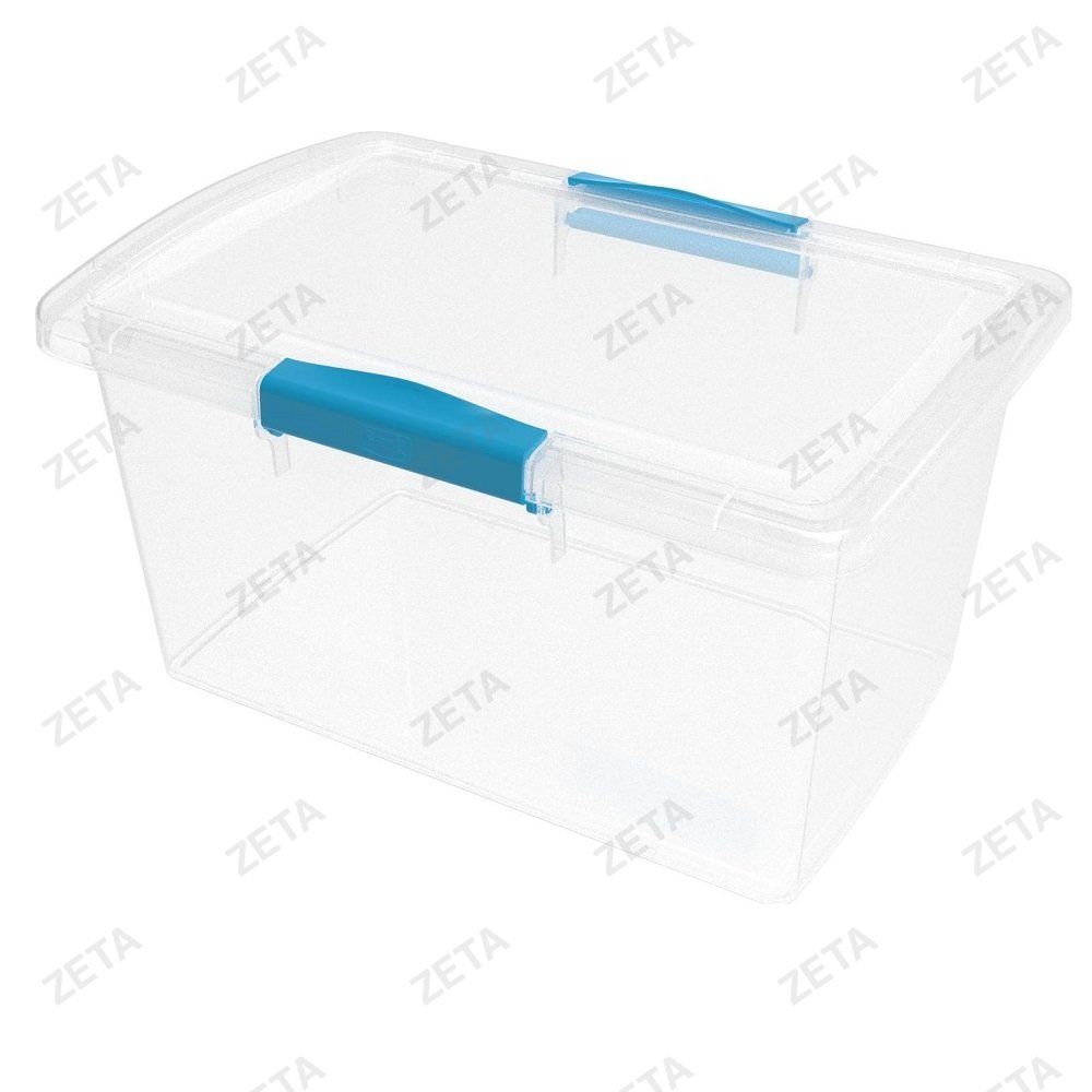 Ящик для хранения пластиковый прозрачный с защелками 3,7 л. Laconic mini