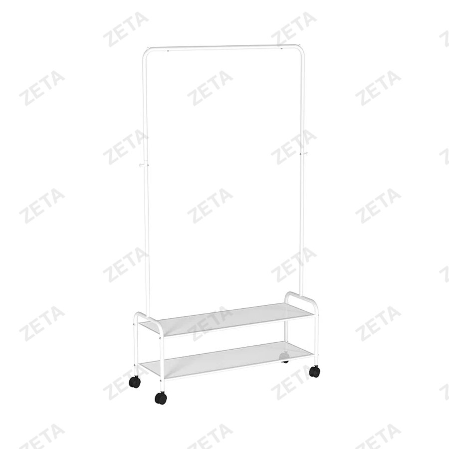 Вешалка гардеробная "Валенсия 22М" с 2 полками на колёсах