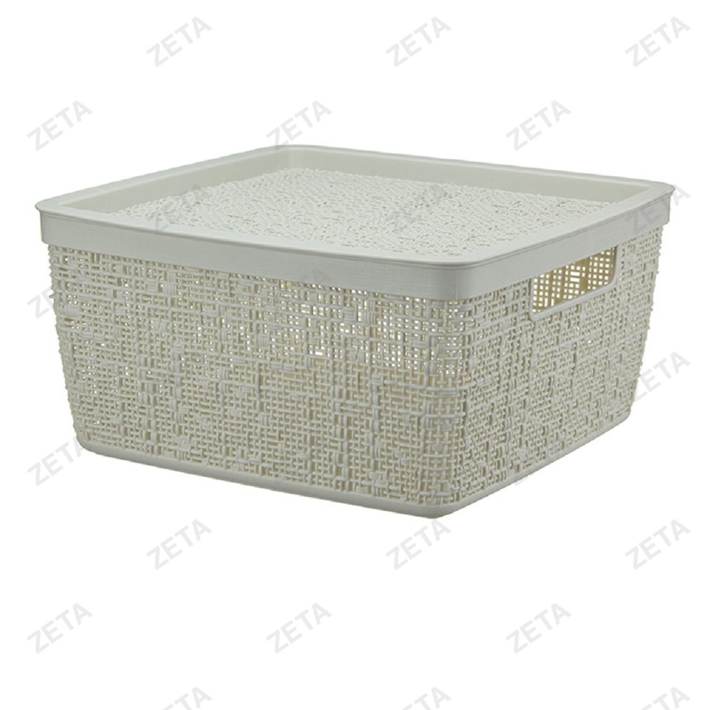 Коробка с крышкой 28*28*14 см. 8 л. "Бязь" - изображение 1