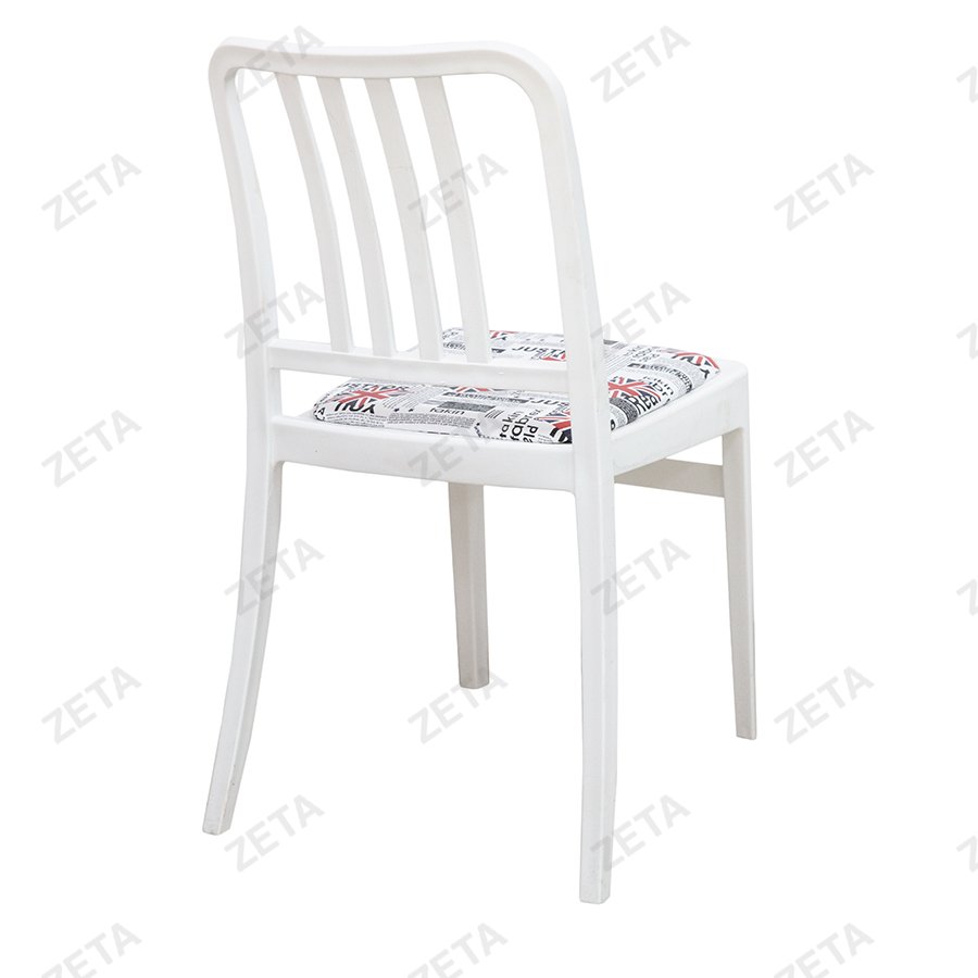 Стул пластиковый "Джеф" с мягким элементом (белый)