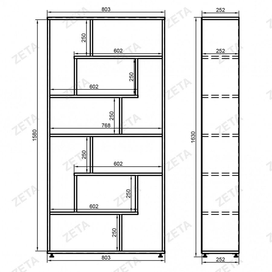 Стеллаж "Мэйз" (803х255)
