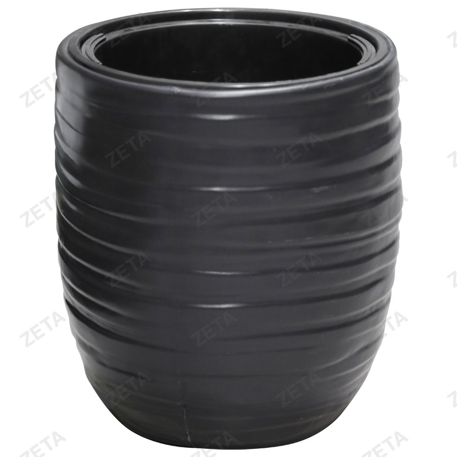 Кашпо для цветов "Лайн М" чёрное - изображение 1