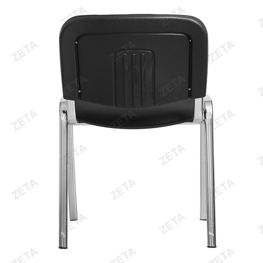 Стул "Изо" хром, ткань мебельная (чёрный)