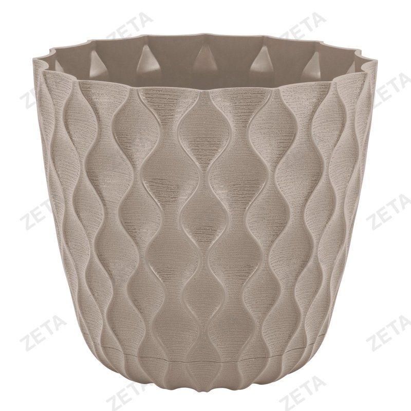 Горшок для цветов 2.5 л. диаметр 175 мм. InGreen "Wave" с дренажной сеткой, съемный поддон