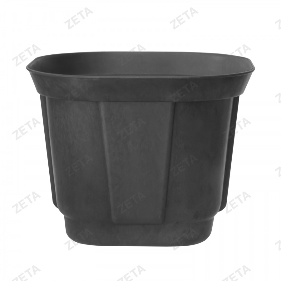 Горшок квадратный, чёрный "Б" (29 см)