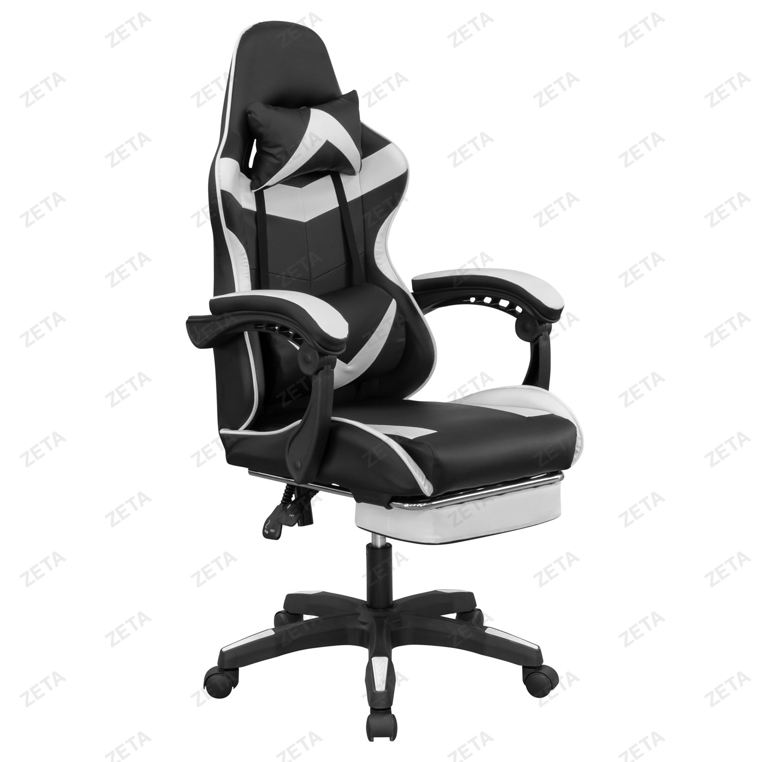 Кресло GM-202F (черный / белый) (ВИ)