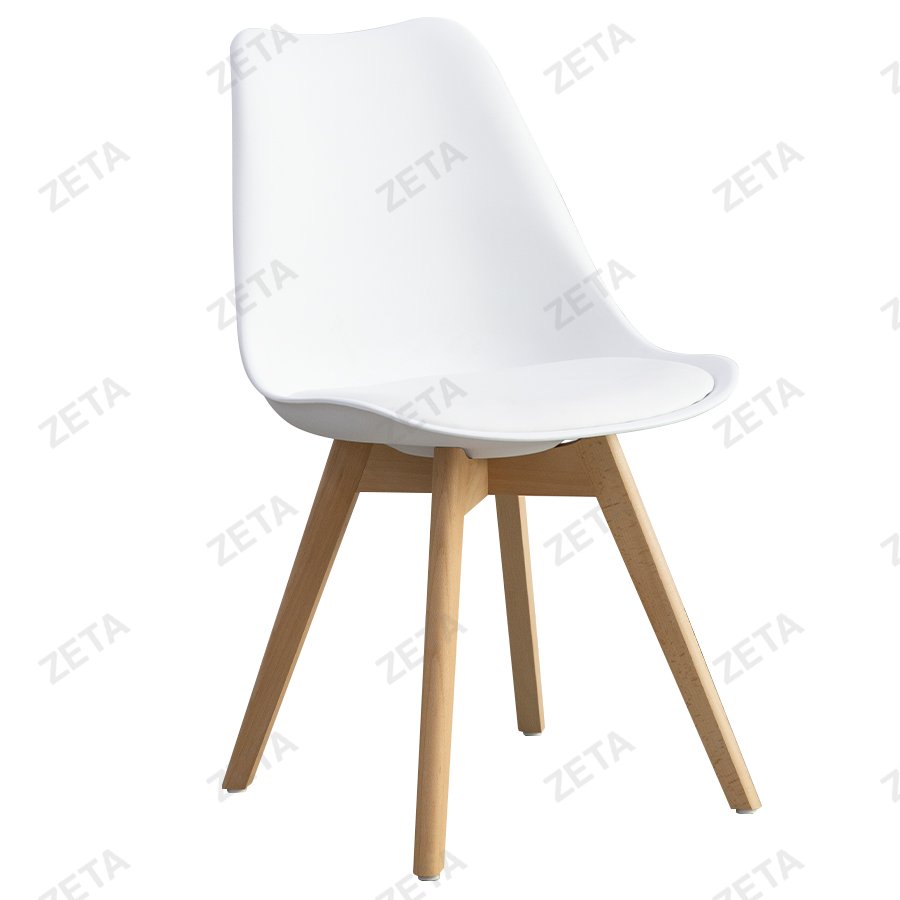 Стул пластиковый №C05 (белый) (ВИ)