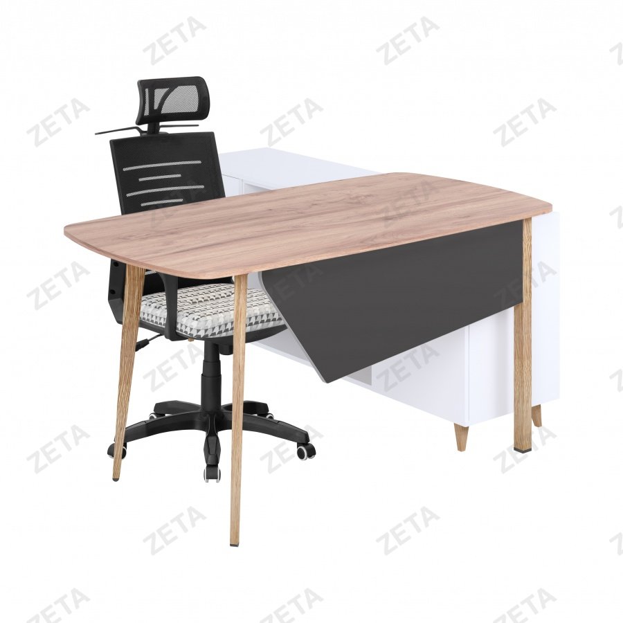 Стол с тумбой "Гарнет №2" (1500*800 мм.) овальная форма