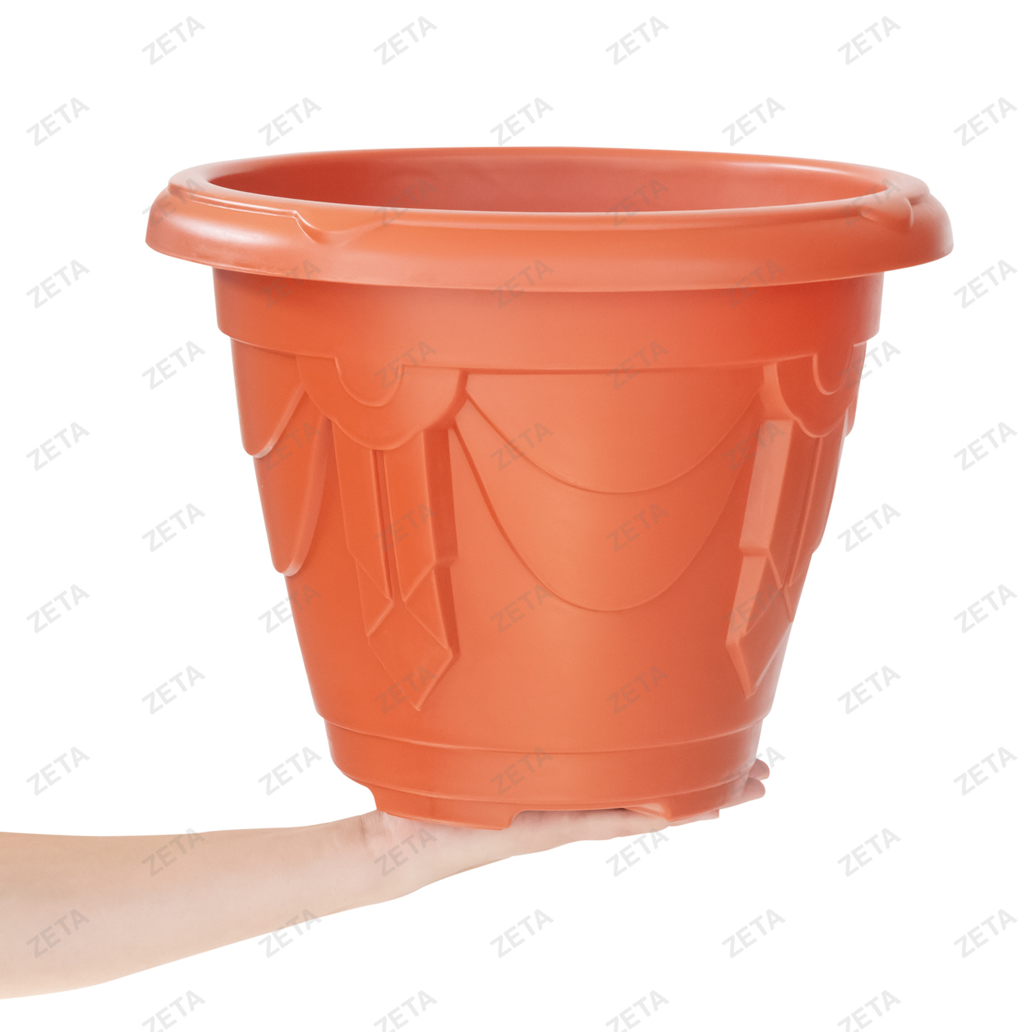 Горшок для цветов пластиковый №11 (коричневый)