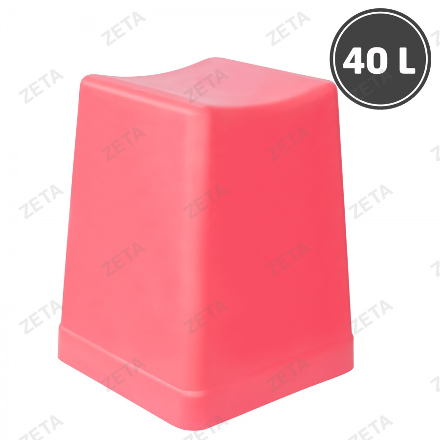 Ведро-табурет пластиковое, цветное (40 л.) - изображение 1