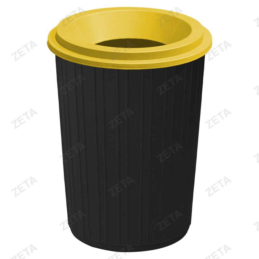 Мусорный бак с воронкообразной крышкой 75 л. (комбинированный)