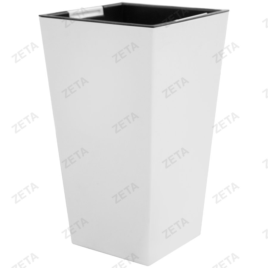 Кашпо для цветов (с внутренним горшком) (Большой) белое - изображение 1