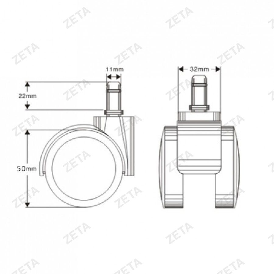Колесо (ролик) HM 161-50-G