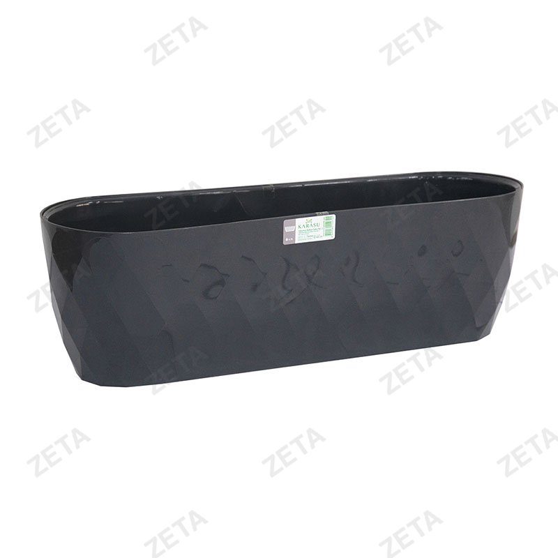 Горшок для цветов №KRS-472 (чёрный) - изображение 1