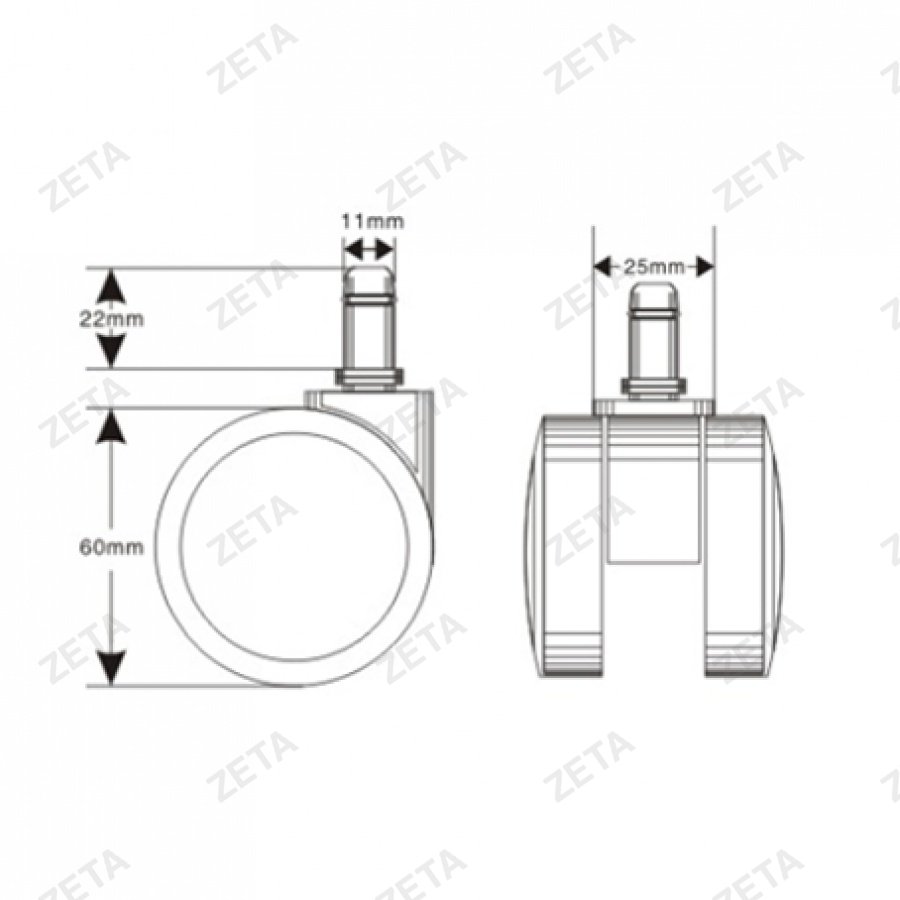Колесо (ролик) HM-431-60