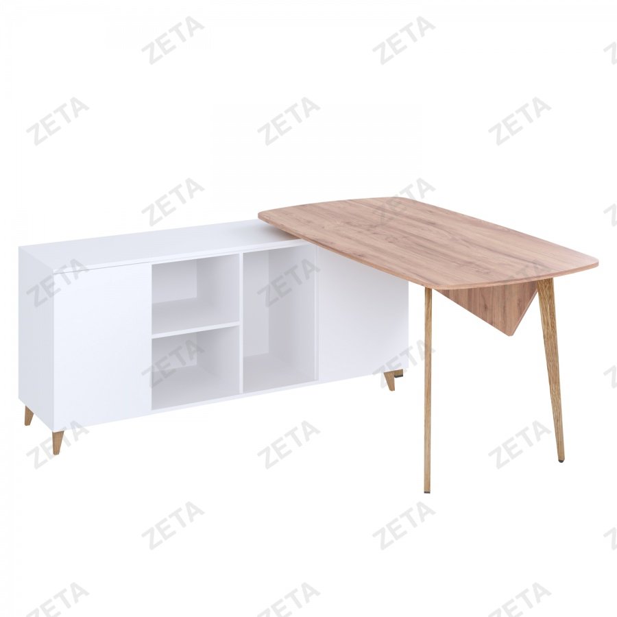 Стол с тумбой "Гарнет №2" (1500*800 мм.) овальная форма