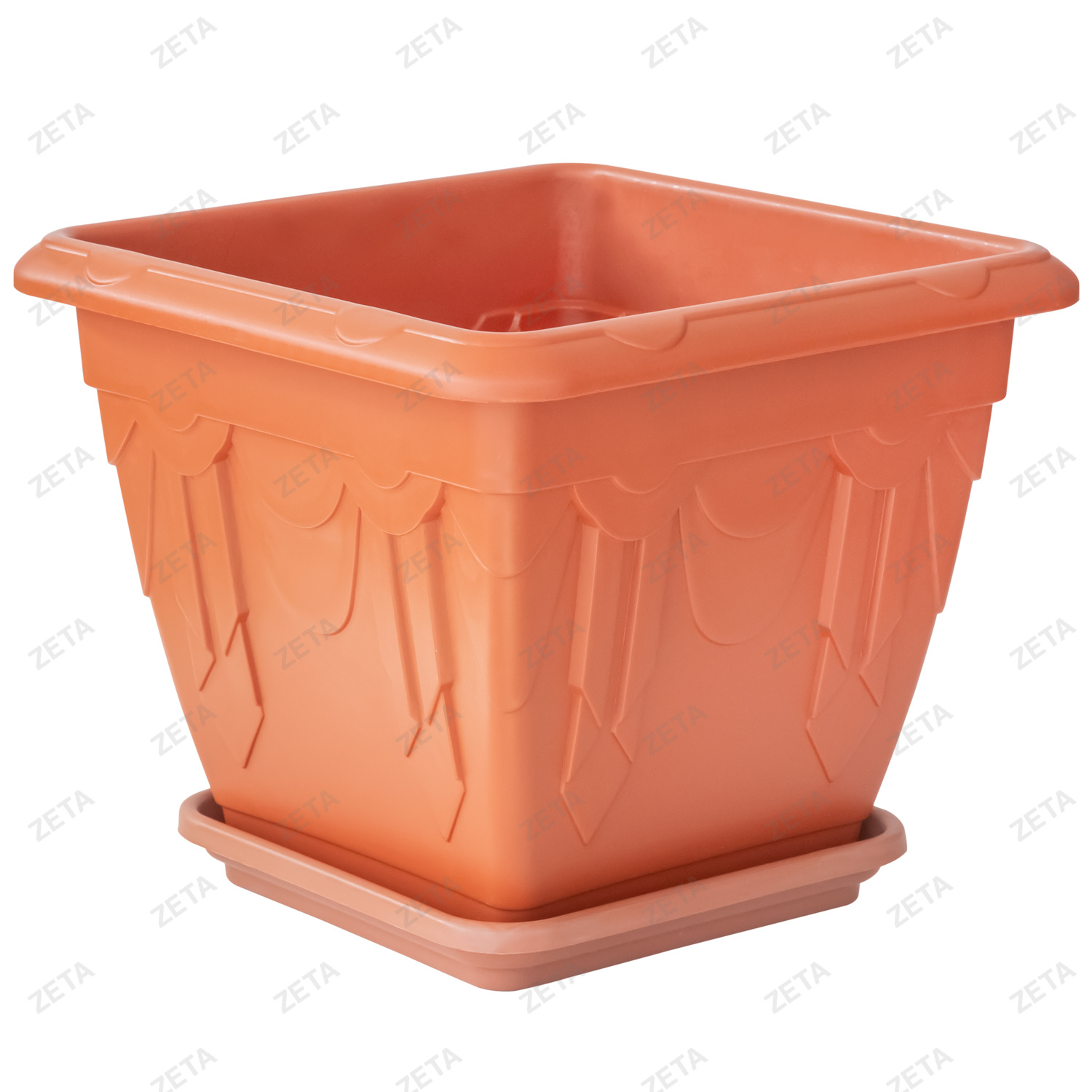 Горшок для цветов пластиковый №8 (коричневый)