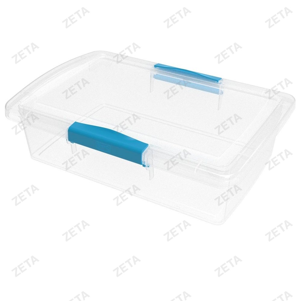 Ящик для хранения пластиковый прозрачный с защелками 1,9 л. Laconic mini