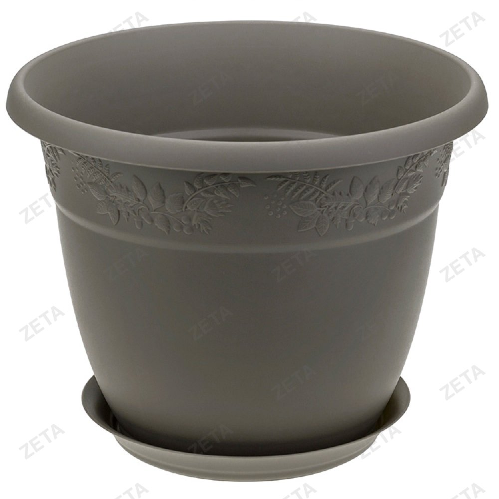 Кашпо 5 л d 250 мм. с поддоном "Рябина" № М 3056 - изображение 1