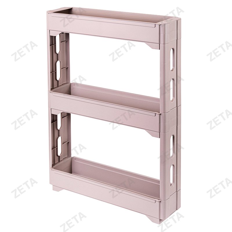 Этажерка Keeplex Regular на колесиках, 53,7*13,3*71 см, трёхсекционная, узкая - изображение 1