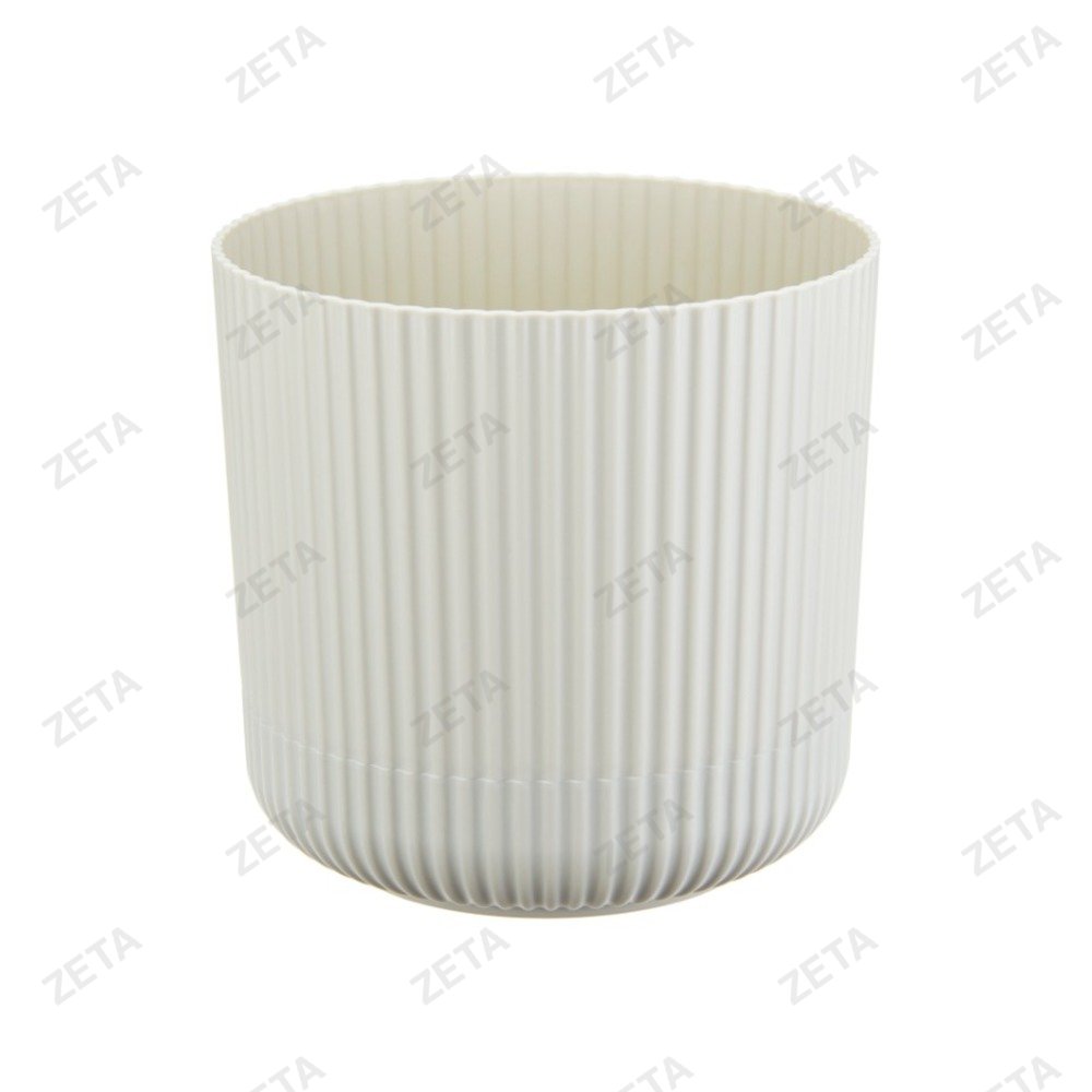 Кашпо 3,2 л. 180 мм. с пристегнутым поддоном "Вельвет" №М 3182 - изображение 1