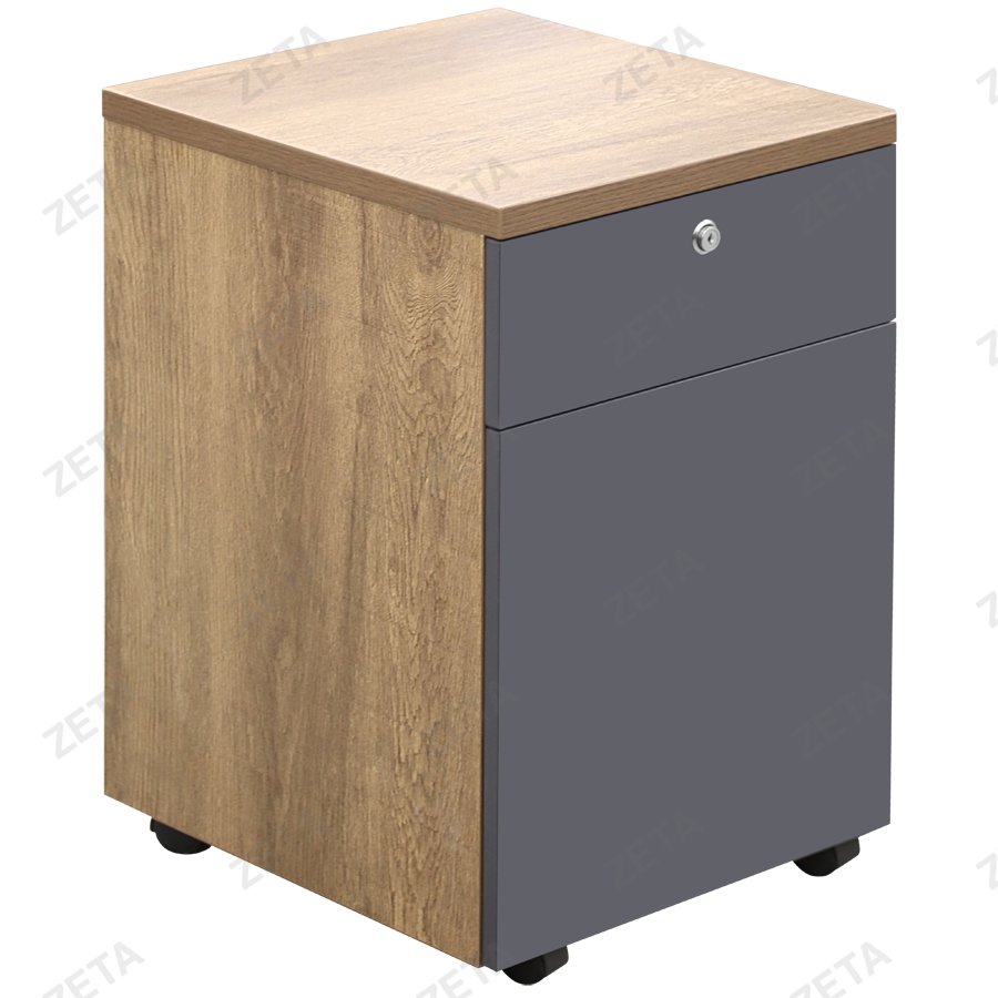 Тумба OZ9134000000ST (коричневый дуб/темно-серый) (ВИ)