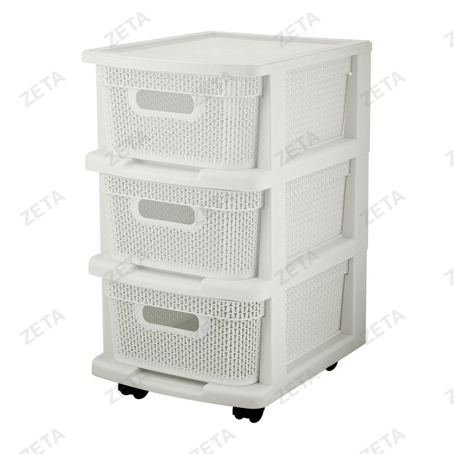 Комод компакт с 3 корзинами Ajur №BQ3795 слоновая кость