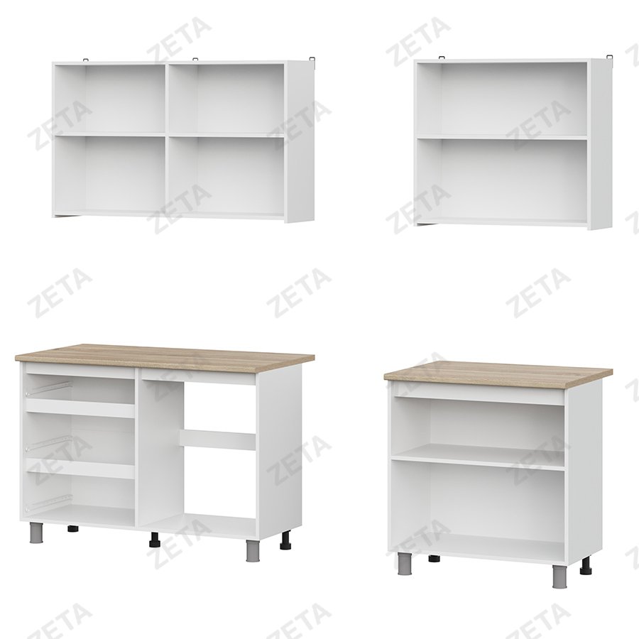 Кухонный гарнитур "Денвер" (2 м) №00-00110858 (белый, текстурный, дуб сонама) (РФ)