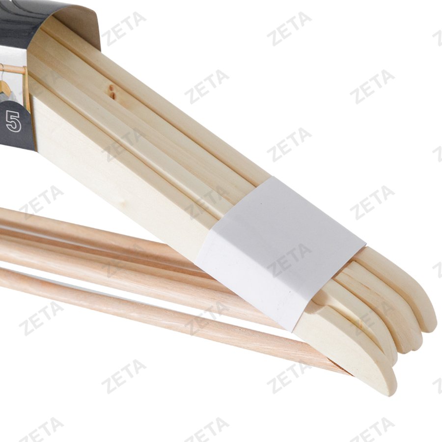 Набор плечиков 5 шт. дерево №WHY07011 (ВИ)