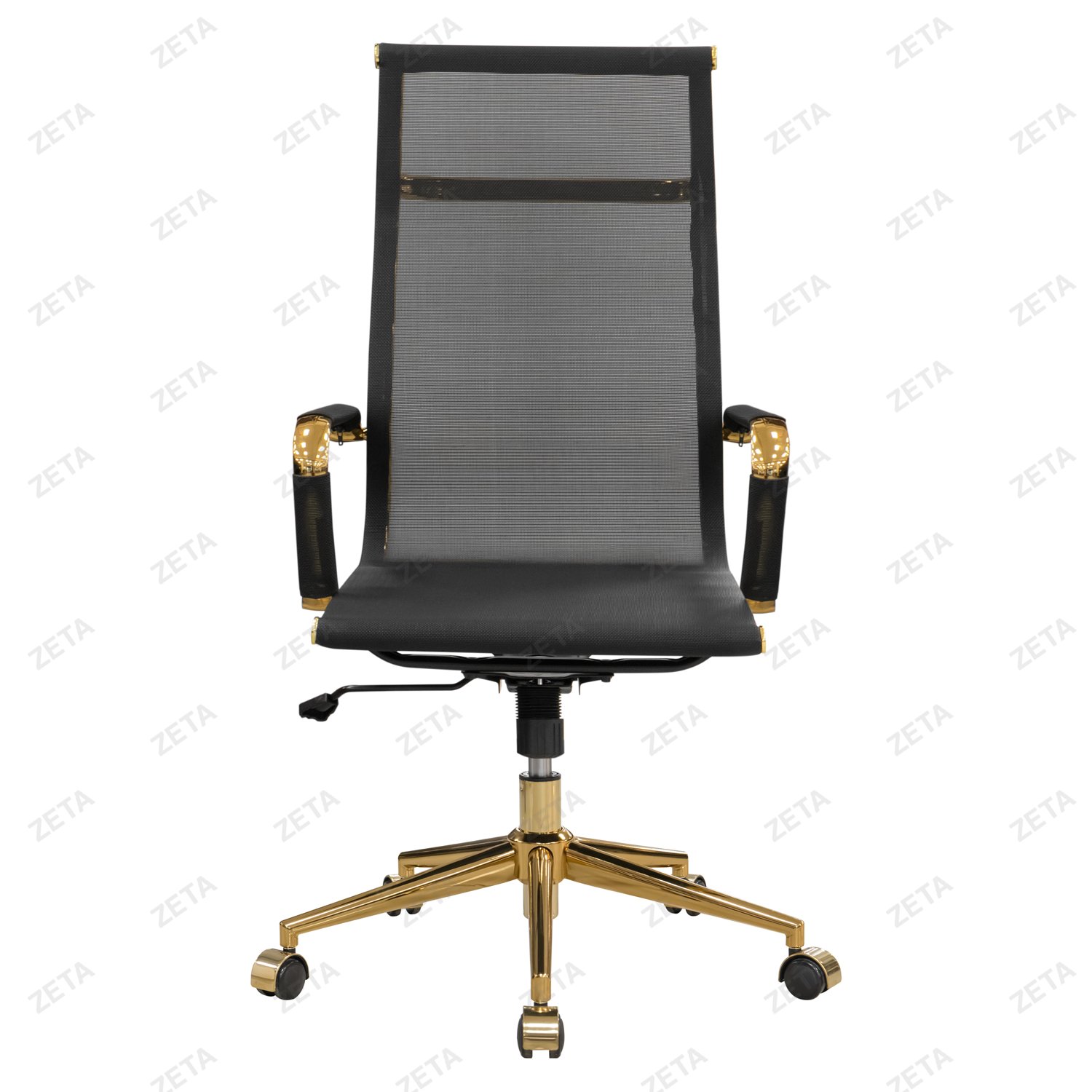 Кресло №572-H(G) золотой каркас (черный) (ВИ)