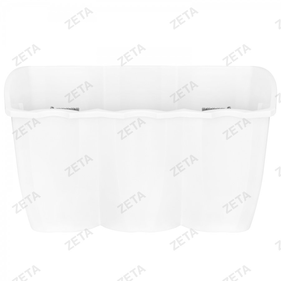 Горшок для цветов балконный с фиксаторами, белый (40 см)