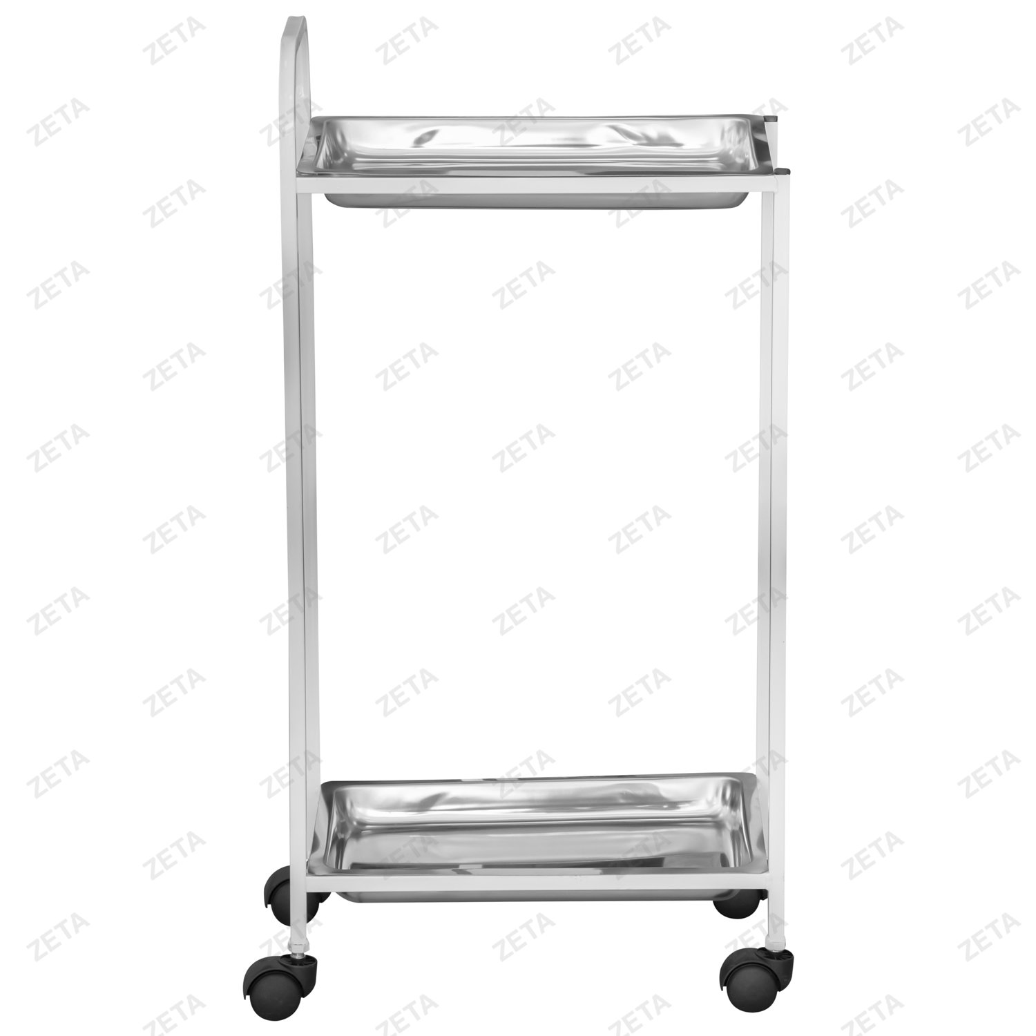 Столик инструментальный (малый с 2-мя лотками) №А-005 нерж.