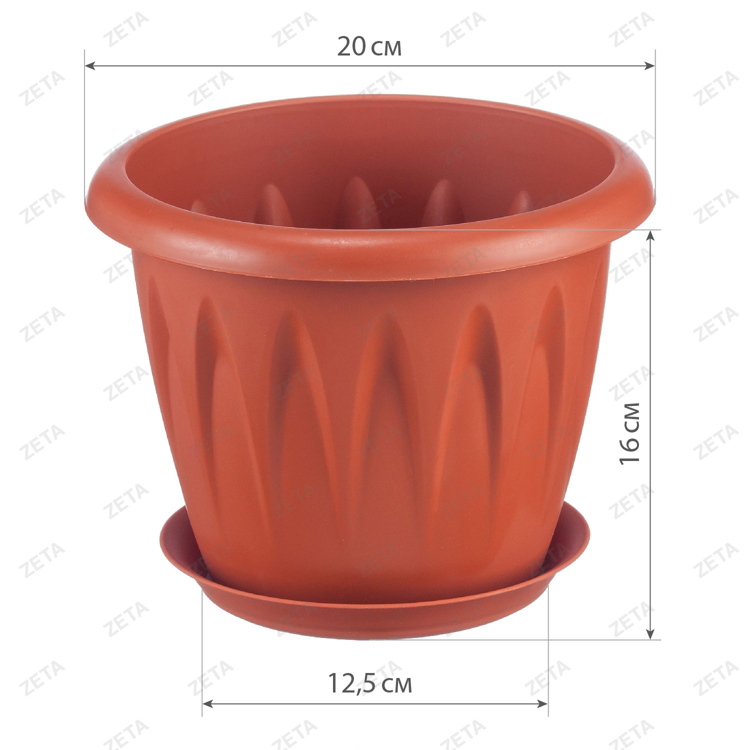 Кашпо 2,6 л. "Алиция" №М 3067