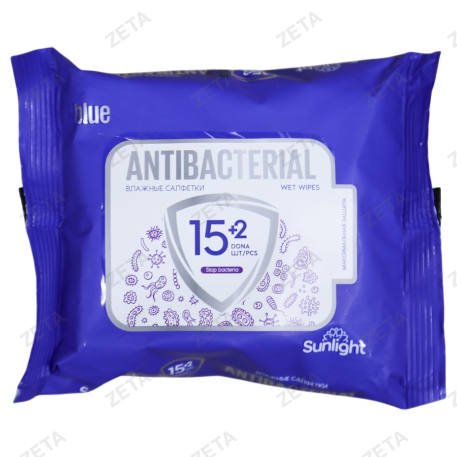 Салфетки влажные Sunlight Antibacterial 17 шт (R-Уз)