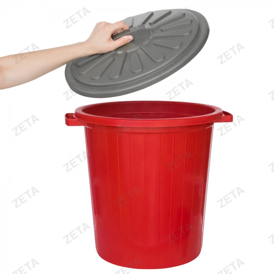 Бак мусорный 35 л с крышкой м/п цвет.