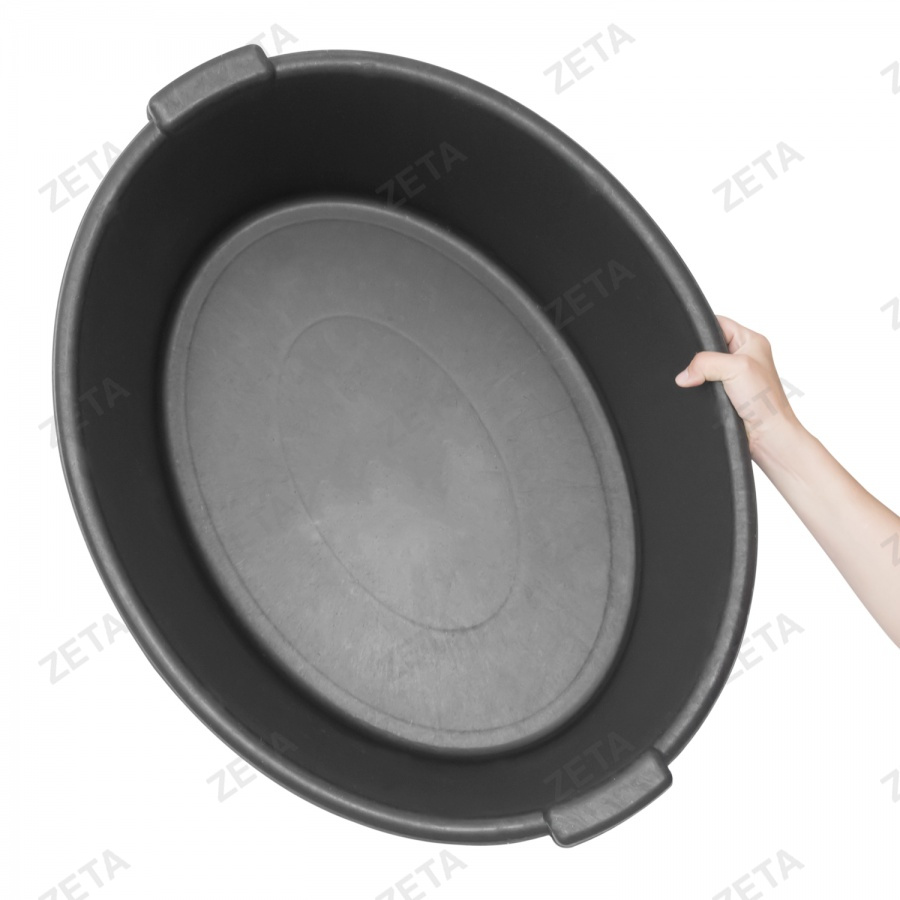 Таз пластиковый, чёрный "Флора" (40 л.)