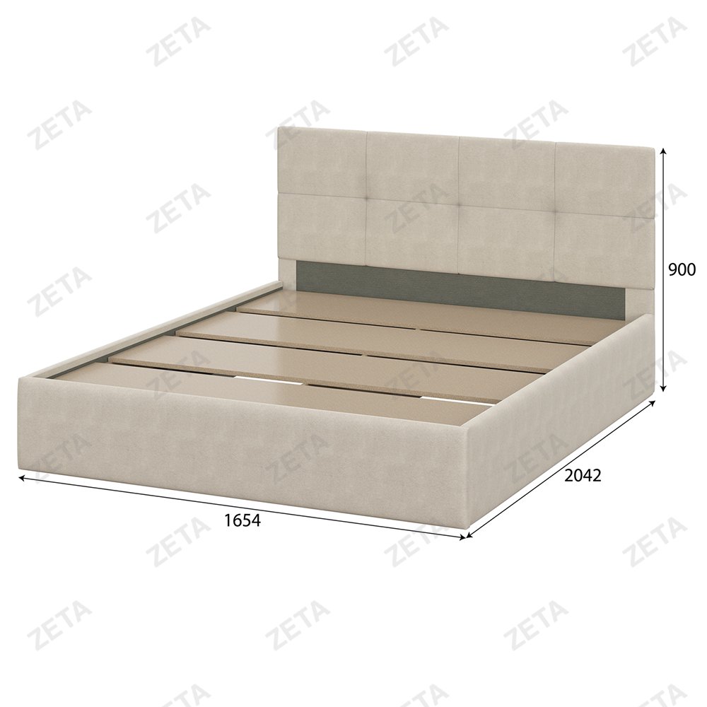 Кровать двойная №4 №00-00112032 (бежевый) (РФ)