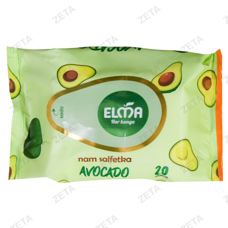 Cалфетки влажные Avocado/Orange 20 шт. №517 Elma (Узб)