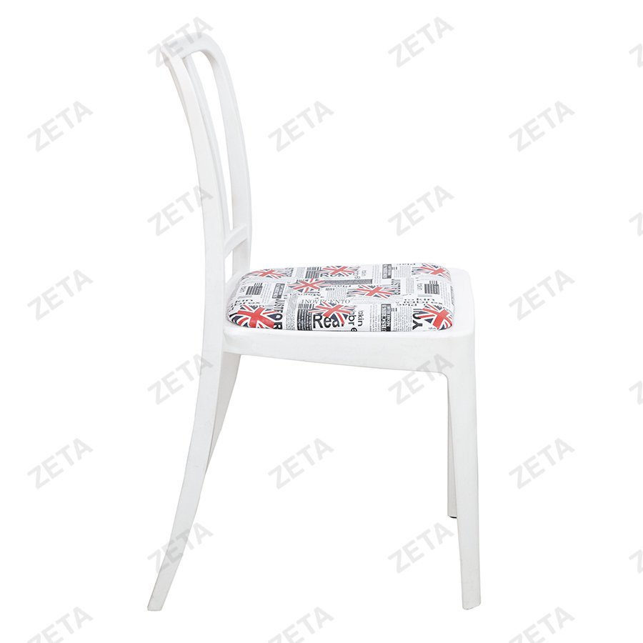 Стул пластиковый "Джеф" с мягким элементом (белый)